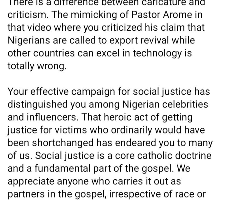 “Your mimicry of Pastor Arome is path out of propriety” — Fada Oluoma warns VDM
