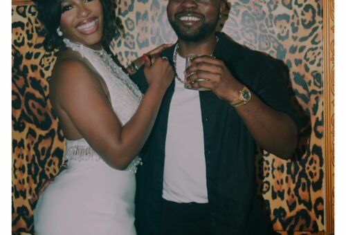 Hilda Baci’s Birthday Party Look? A Beaded White Mini Including Damilola by Her Side