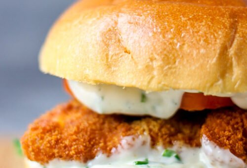 Crispy Fish Burgers Using Chips