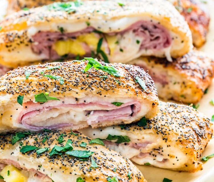Hawaiian Ham and Cheese Stromboli
