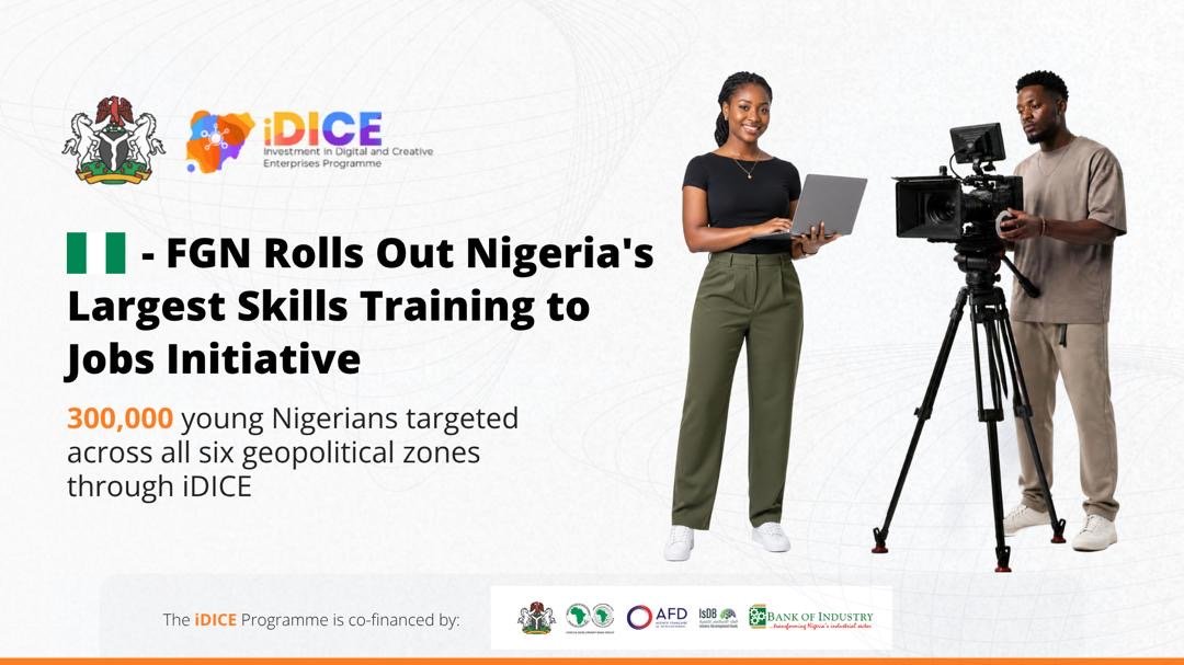 FG Launches iDICE Skills-to-Jobs Programme for 300,000 Young Nigerians FG Launches iDICE Skills-to-Jobs Programme for 300,000 Young Nigerians