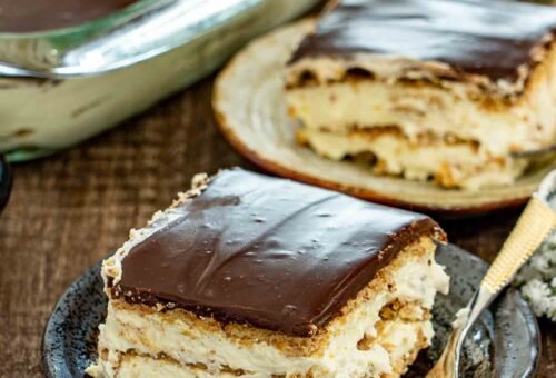 No Bake Chocolate Eclair Cake