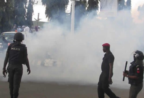 BREAKING: Police fire tear gas at Rhodes-Vivour, Funso Doherty during EndSARS memorial [VIDEO]