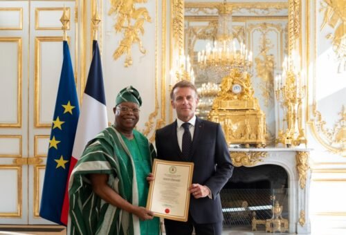 Oke presents letter of credence to Macron, assumes duty as Nigeria’s envoy to France