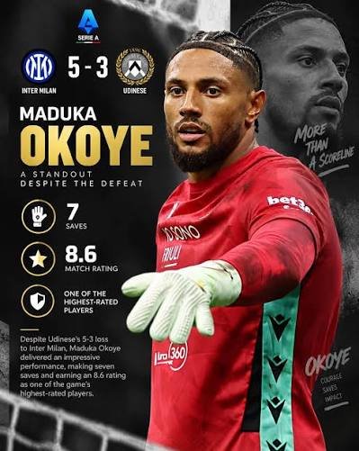 Okoye named Udinese’s best player